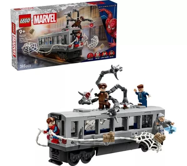 LEGO Marvel 76321 Spider-Man vs. Doc Ock Subway Train Scene Set