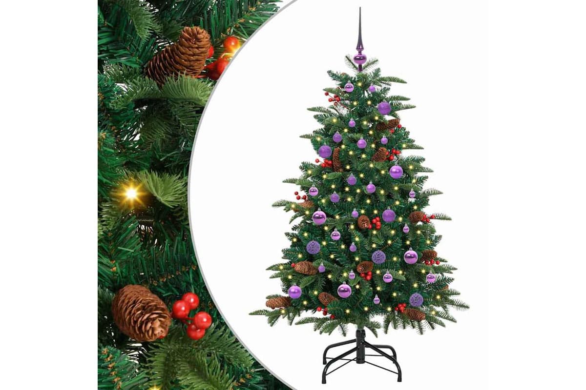 Vidaxl Artificial Christmas Tree With 150 Leds With Stand Green 150 Cm