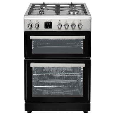 Refurbished electriQ EQDFC360SS 60cm Dual Fuel Cooker with Double Oven Stainless Steel