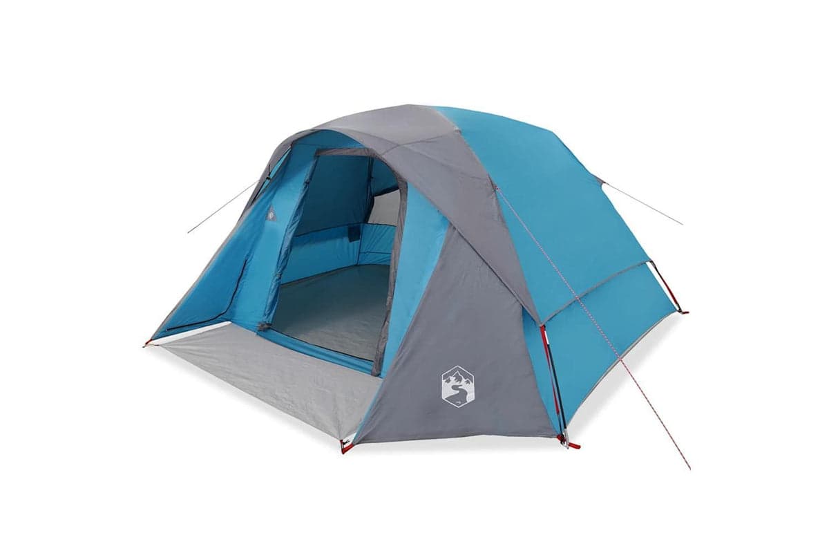 Vidaxl Family Tent Cabin 6-person Blue Waterproof