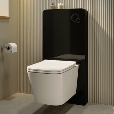 Albi Wall Hung Toilet with Glass Cabinet