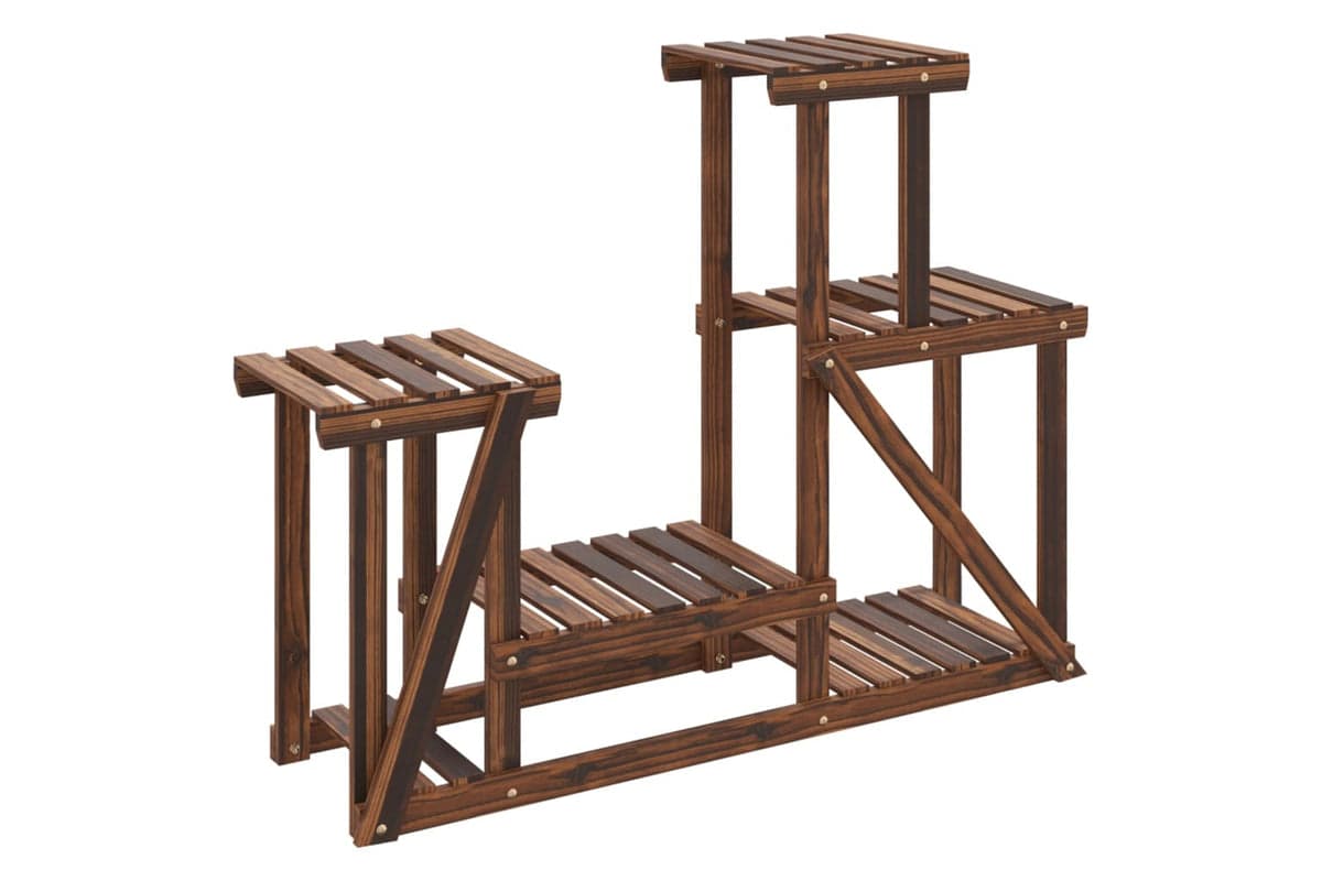 vidaXL 362875 Flower Stand 90x25x73.5cm Solid Wood Fir