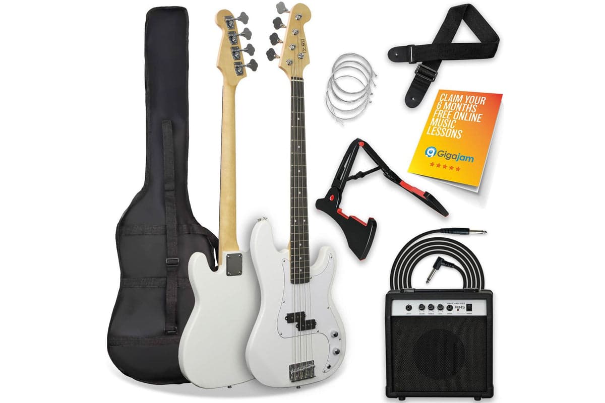 3rd Avenue Bass Guitar Pack - White