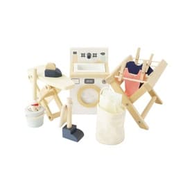 Wooden Dolls House Laundry Room Playset