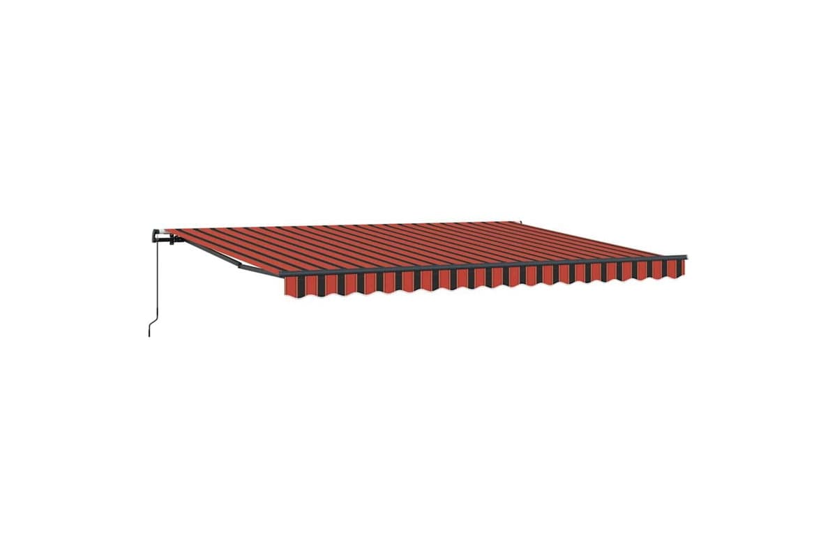 Vidaxl Manual Awning Manual Orange And Brown 450 X 350 Cm Fabric