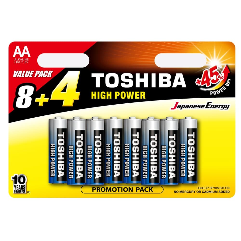 TOSHIBA Pack Of 12 Aa Batteries...