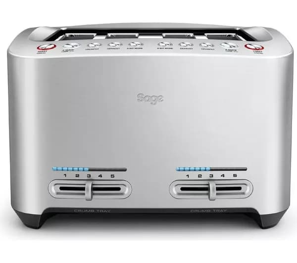 SAGE BTA845UK Smart 4-Slice Toaster - Silver