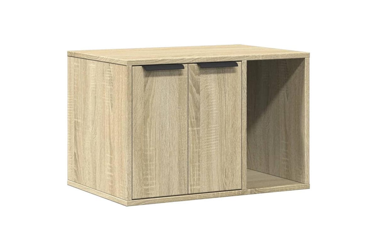 Cat Litter Box Enclosure Sonoma Oak 60x40x40 Cm Engineered Wood