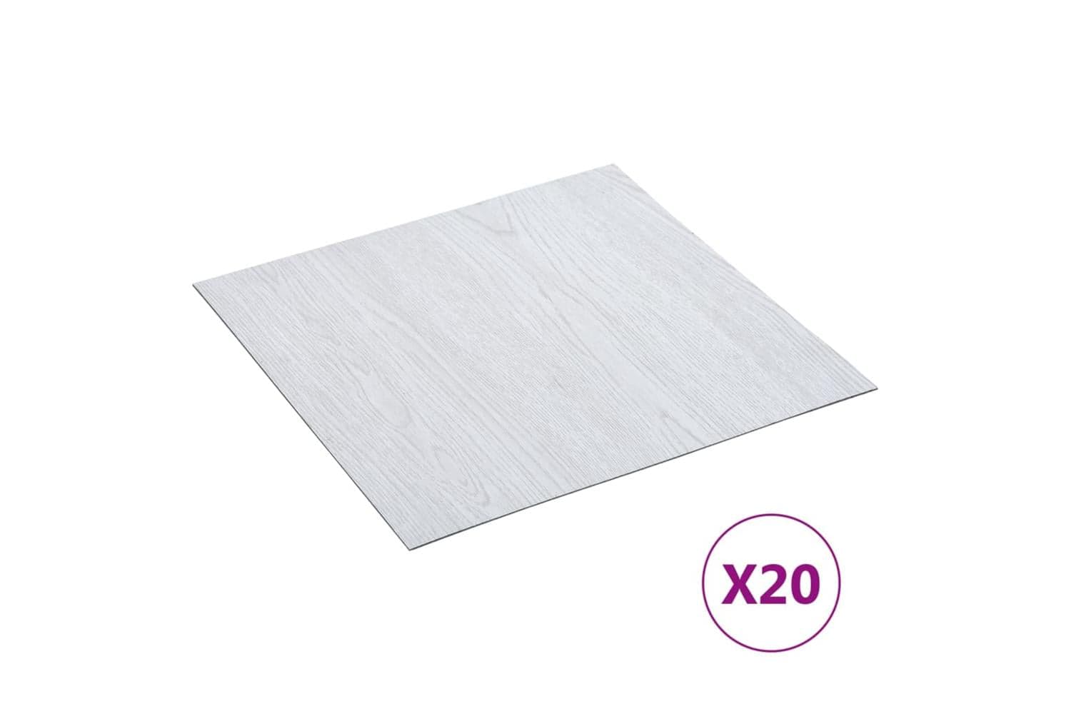 Vidaxl Self-adhesive Flooring Planks 20 Pcs Pvc 1.86 Sq M White