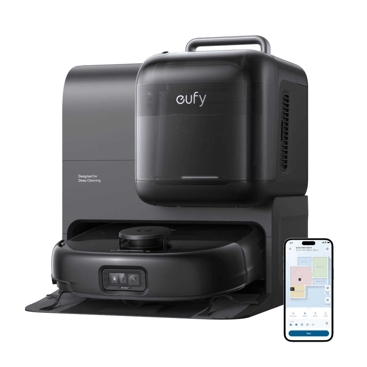 Eufy E28 T2352V11, Omni Robot Vacuum Cleaner, Black