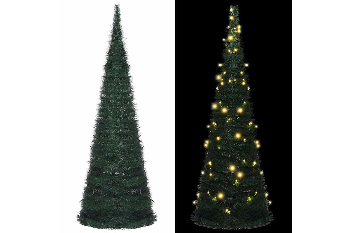 Vidaxl Pop-up String Artificial Pre-lit Christmas Tree Green 180 Cm