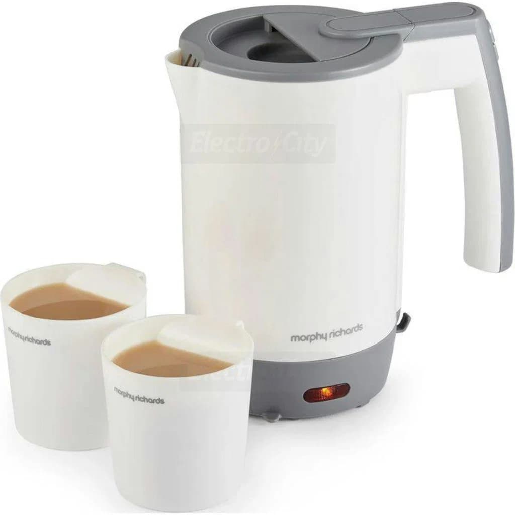 Morphy Richards Compact 0.5 Litre Travel Kettle with 2 Tea Cups
