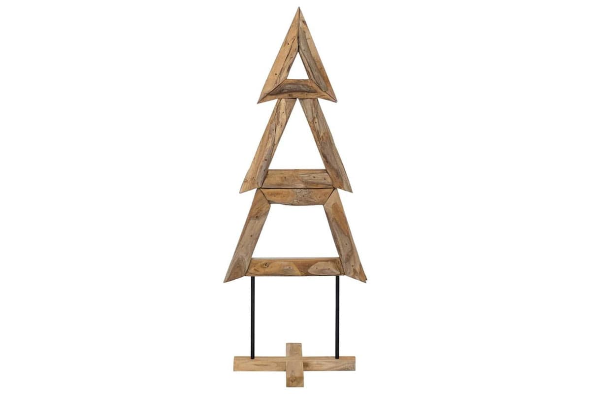 Vidaxl Christmas Tree With Stand Brown 150 Cm Solid Teak Wood