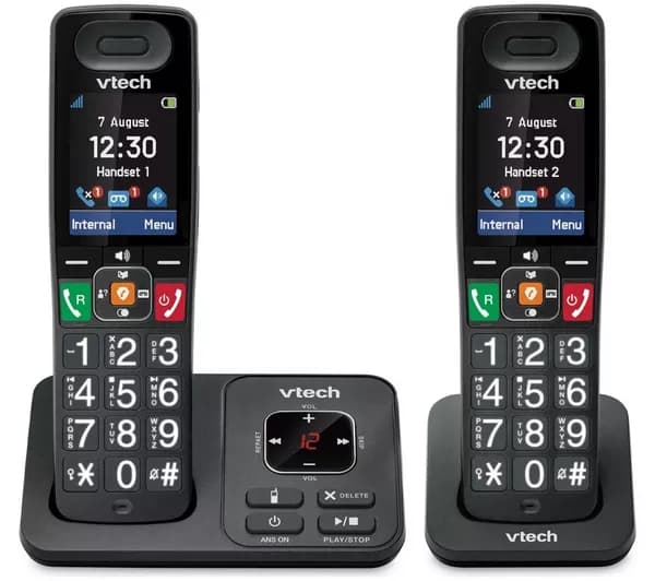 VTECH MS5151 Cordless Phone - Twin Handsets, Black