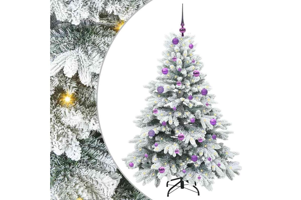 Vidaxl Artificial Christmas Tree With 150 Leds Green 150 Cm Pe And Pvc