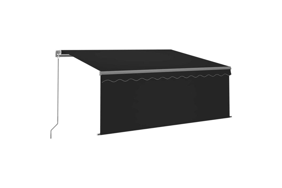 Vidaxl 3069379 Manual Retractable Awning With Blind 3x2.5m Anthracite