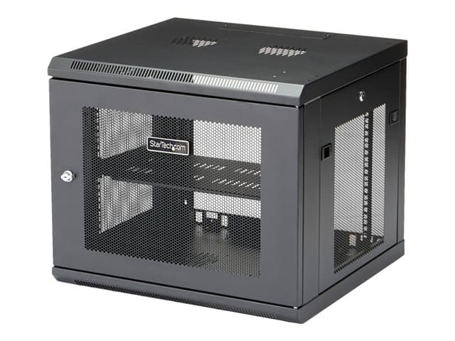 STARTECH.COM - Startech "9U Wall Mount Server Rack Cabinet - 4-Post Adjustable Depth (2"" to 19"") Network Equipment Enclosure with Cable Management (RK920WALM)" - rack enclosure cabinet - 9U