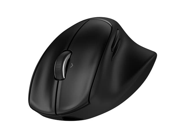 HP - 725M - Mouse - ergonomic - 21░ semi-vertical tilt - right-handed - 7 buttons - wireless - Bluetooth, 2.4 GHz - USB wireless receiver - black