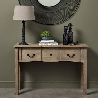 ALMOST PERFECT - Solid Mango Wood 1 Drawer Console- Copgrove