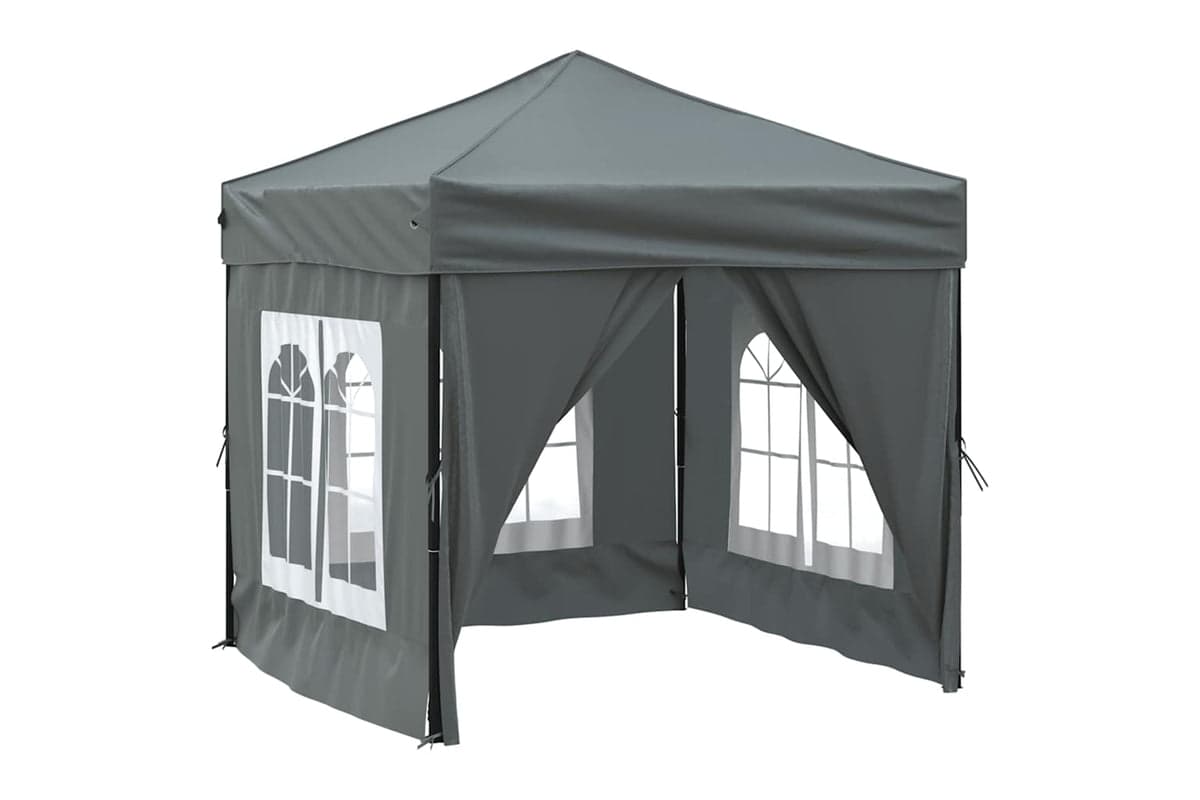 Vidaxl 93502 Folding Party Tent With Sidewalls Anthracite 2x2 M