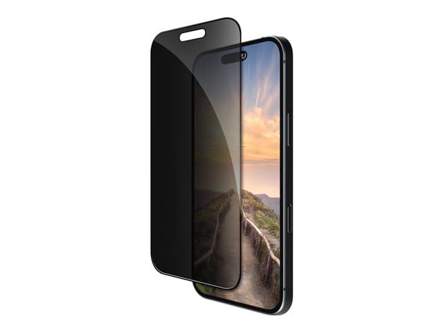dbramante1928 - Eco-shield - Screen protector for mobile phone - with privacy filter - frame colour black - for Apple iPhone 17 Pro