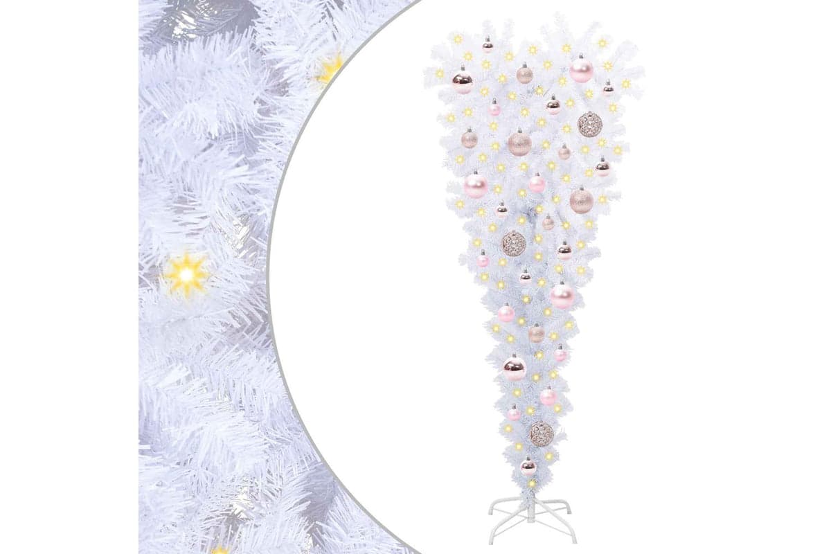 Vidaxl Artificial Christmas Tree With Stand White 120 Cm Pvc And Steel