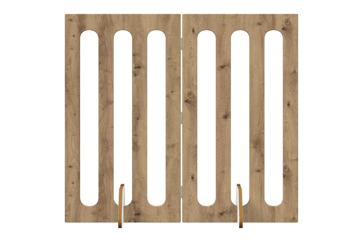 Vidaxl Folding Pet Fence 2 Pcs Artisan Oak 1005 X 38 X 90 Cm