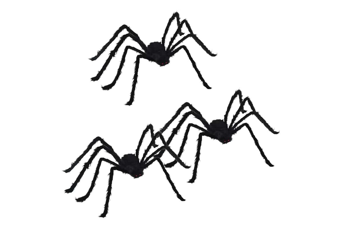 Vidaxl Halloween Spider Decoration 3 Pcs Black 150 Cm Polyester
