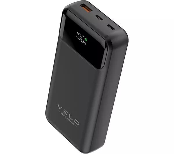 VELD VPB2065B 65 W Super-Fast 20,000 mAh Portable Laptop Power Bank - Black
