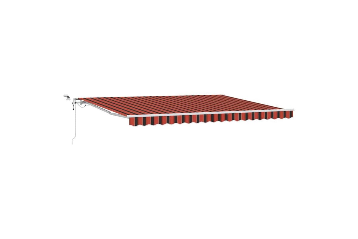 Vidaxl Retractable Awning Orange And Brown 450 X 300 Cm