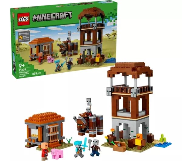 LEGO Minecraft 21278 The Pillager Outpost and Ravager Set