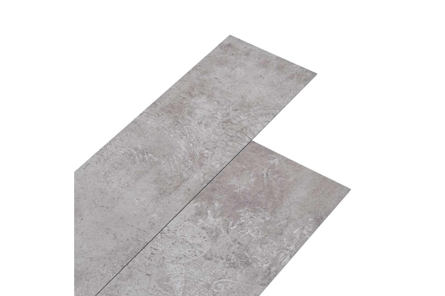 Vidaxl Pvc Flooring Planks 5.02 Sq M 2 Mm Self-adhesive Earth Grey