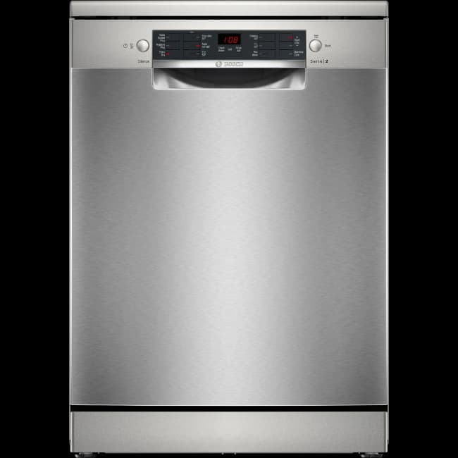 Bosch Series 2 Freestanding Dishwasher - Brushed Steel | SMS26AI08G