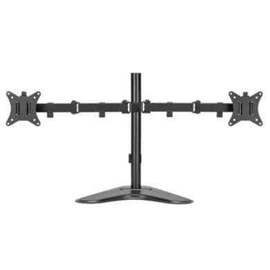 electriQ DUAL Free Standing Monitor Arm For Up to x2 32" Screen