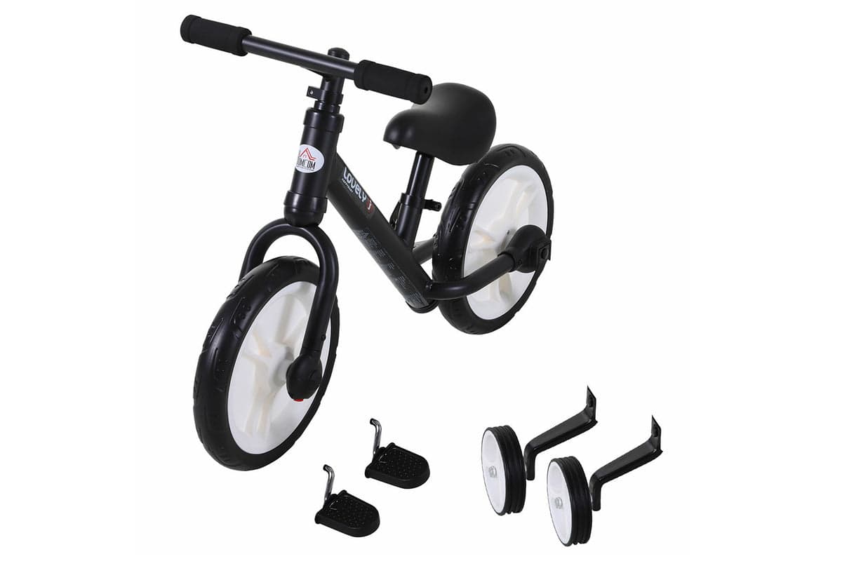 Homcom 370-091BK Kids Balance Bike | Black