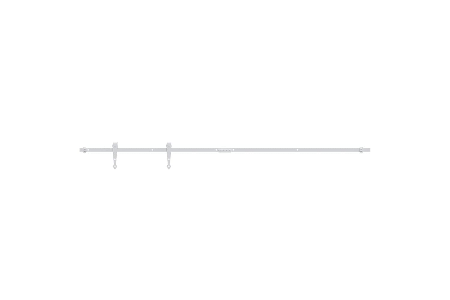 vidaXL 151698 Mini Sliding Cabinet Door Kit Carbon Steel White 183cm