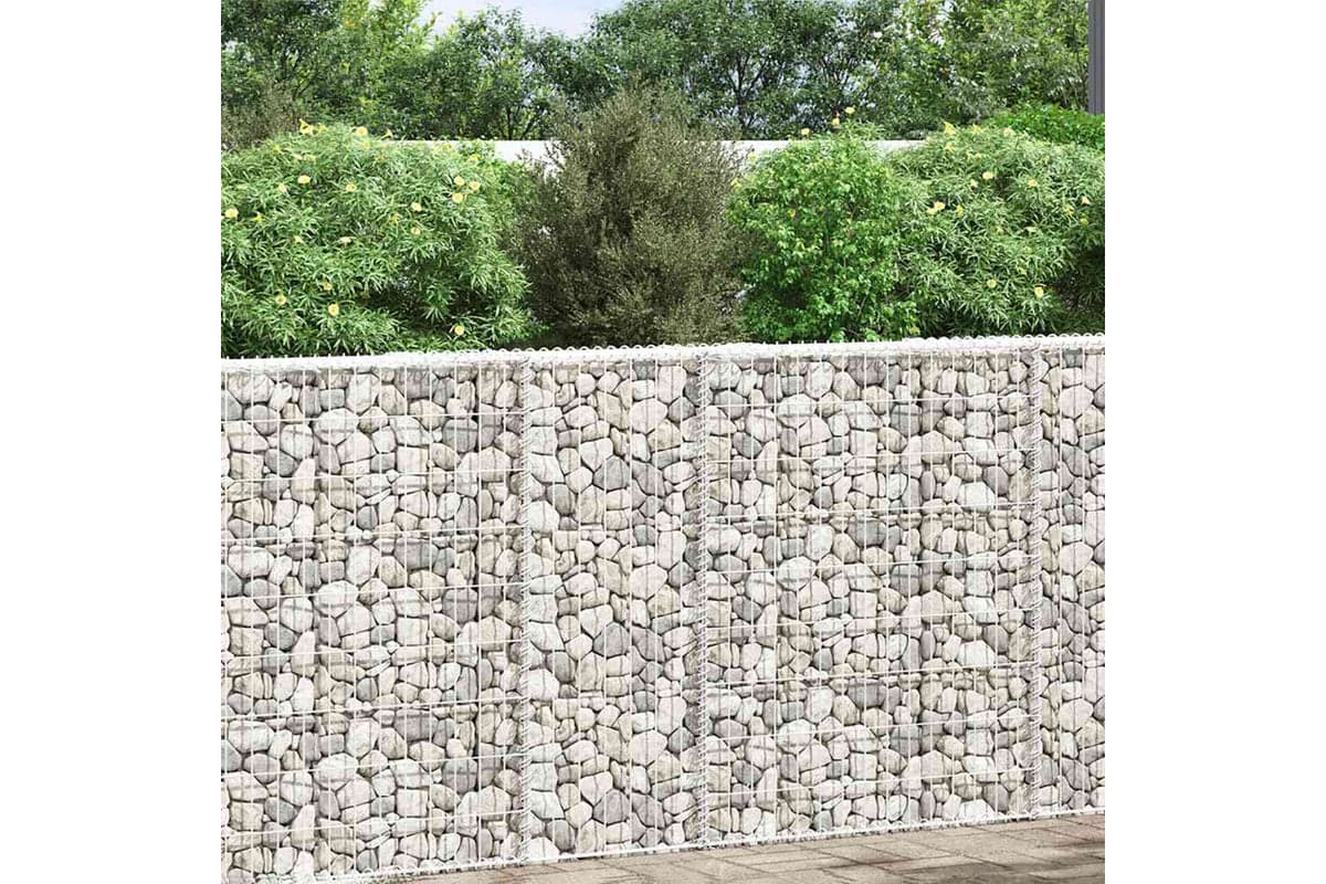 vidaXL 145652 Trapezium Gabion Raised Bed Galvanised Steel 80x20x100cm