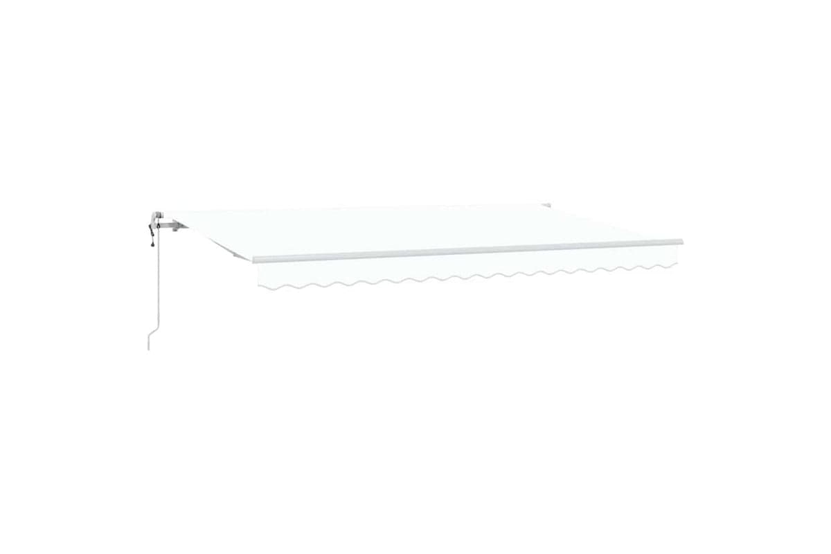 Vidaxl Retractable Awning White 400 X 200 Cm Polyester And Aluminium