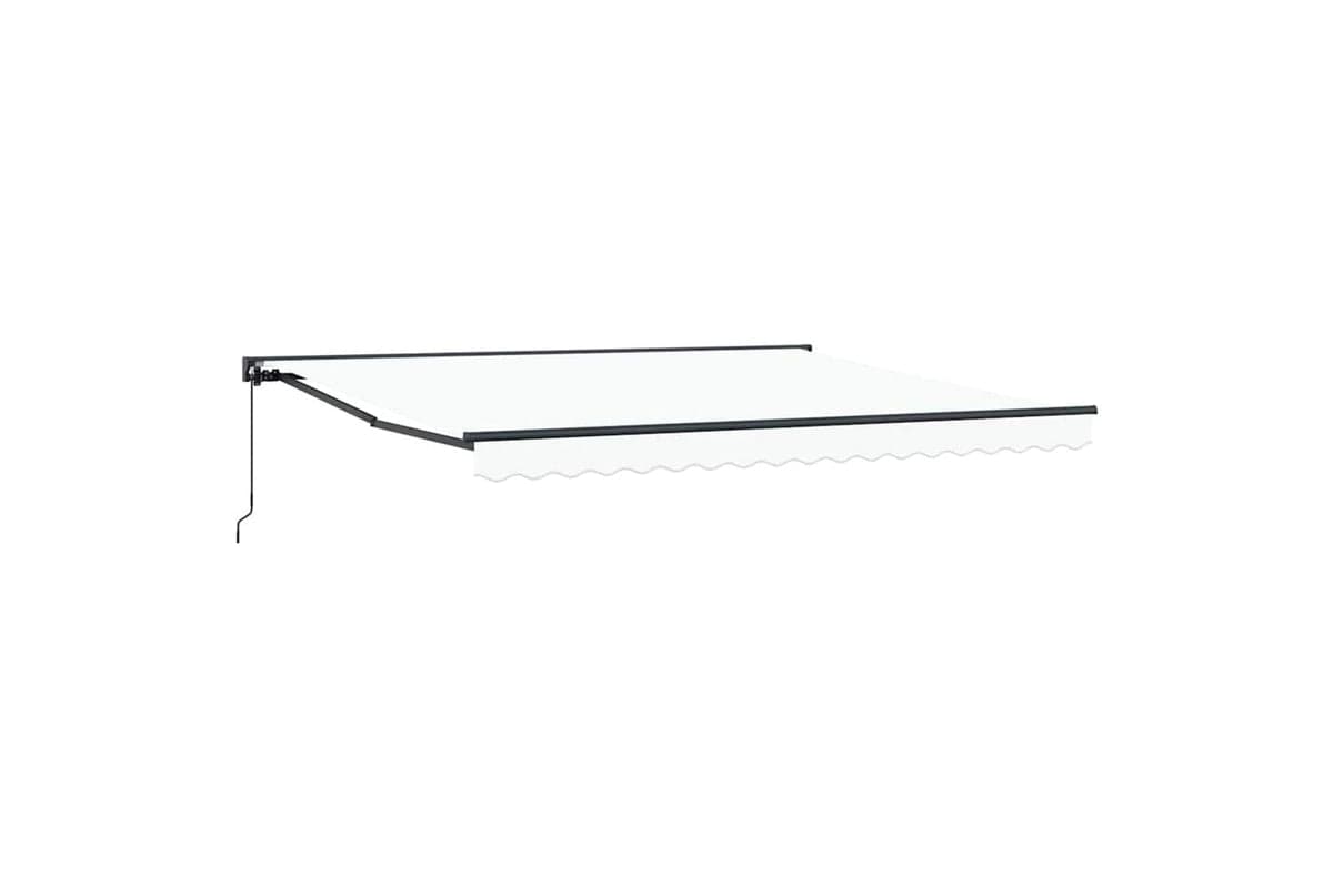 Vidaxl Retractable Awning Manual White 400x300 Cm Fabric