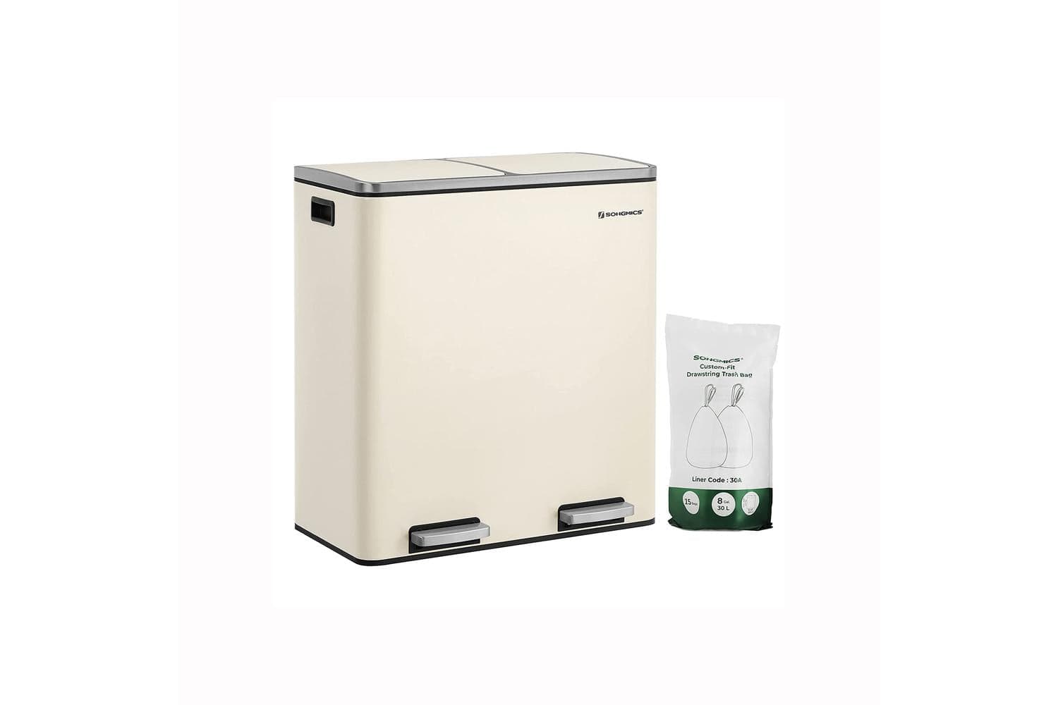 Songmics LTB060A01 Metallic 2 x 30L Bin