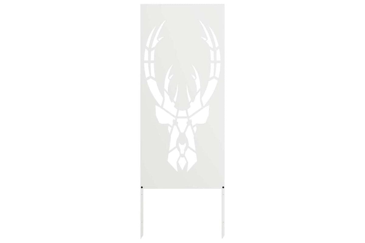 Garden Privacy Screen White 50 X140cm Cold-rolled Steel