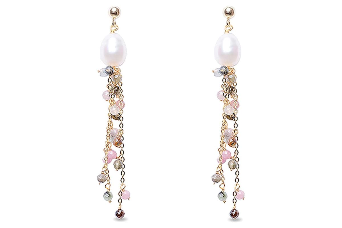Luxenter Ilam Earrings | Gold Plating Embedded with Pearl