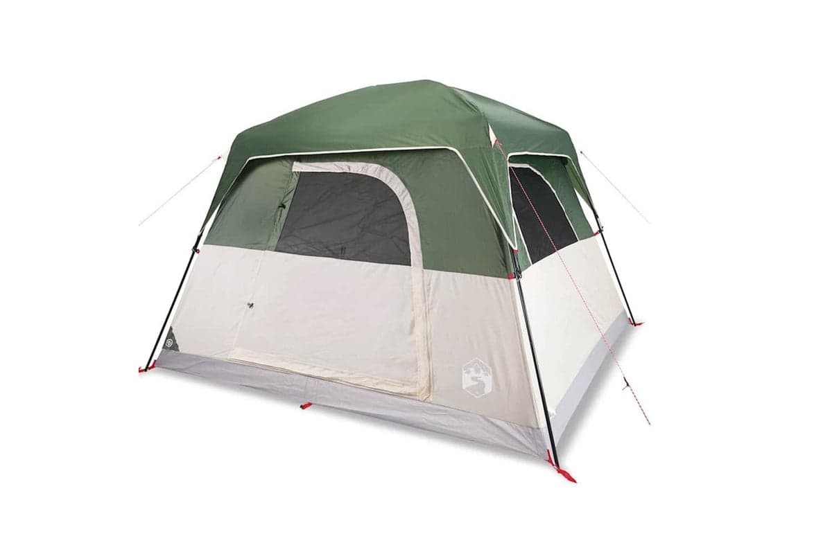 Vidaxl Camping Tent Cabin 4-person Green Waterproof