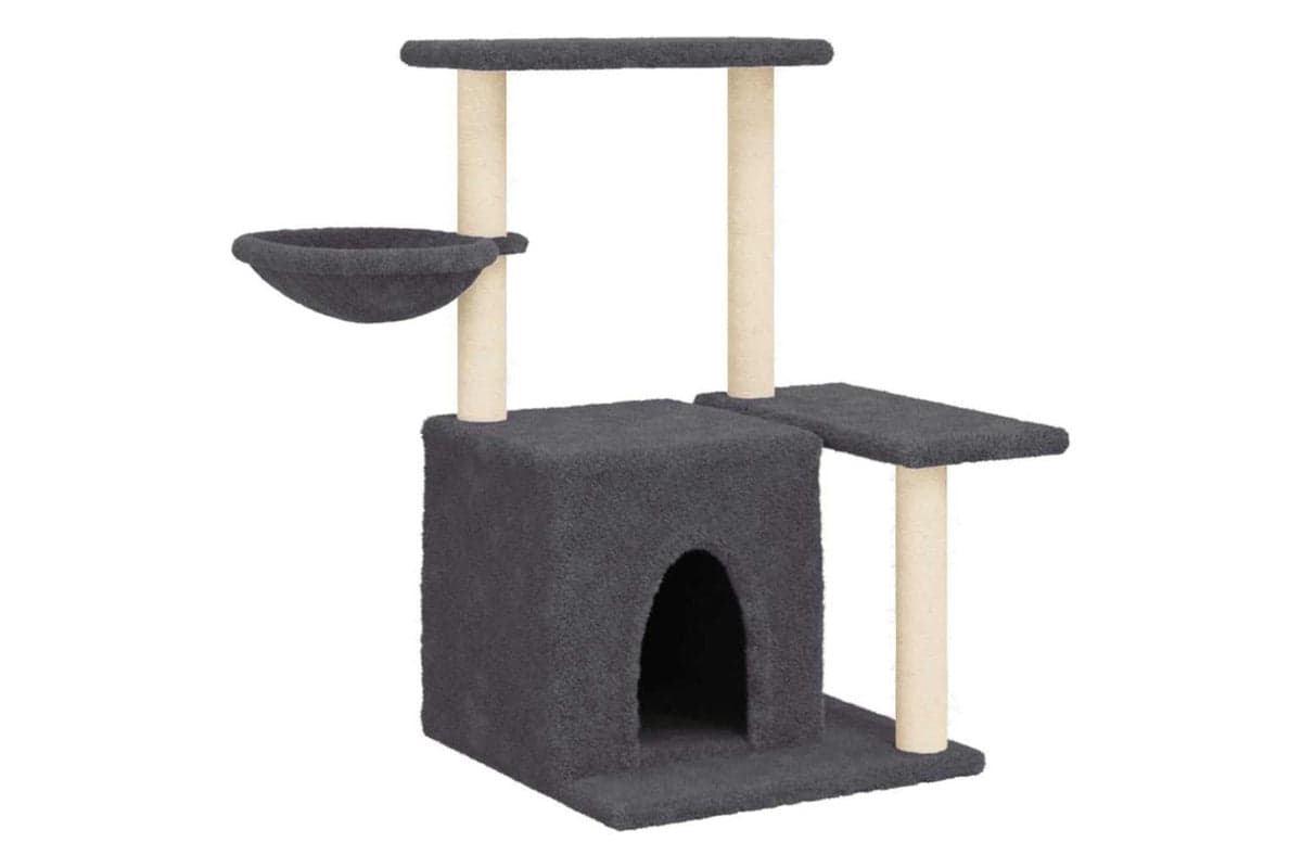 Vidaxl Cat Tree With Sisal Scratching Posts Dark Grey 83 Cm