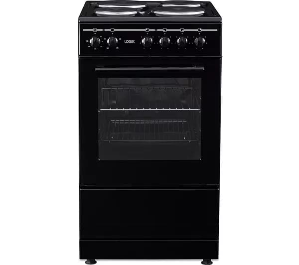 LOGIK LFSE50B25 50 cm Electric Solid Plate Cooker - Black