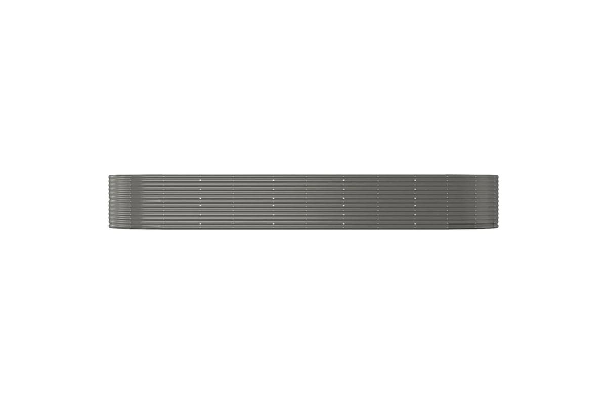 vidaXL 319109 Garden Raised Bed Grey 447x140x68cm Powder-coated Steel