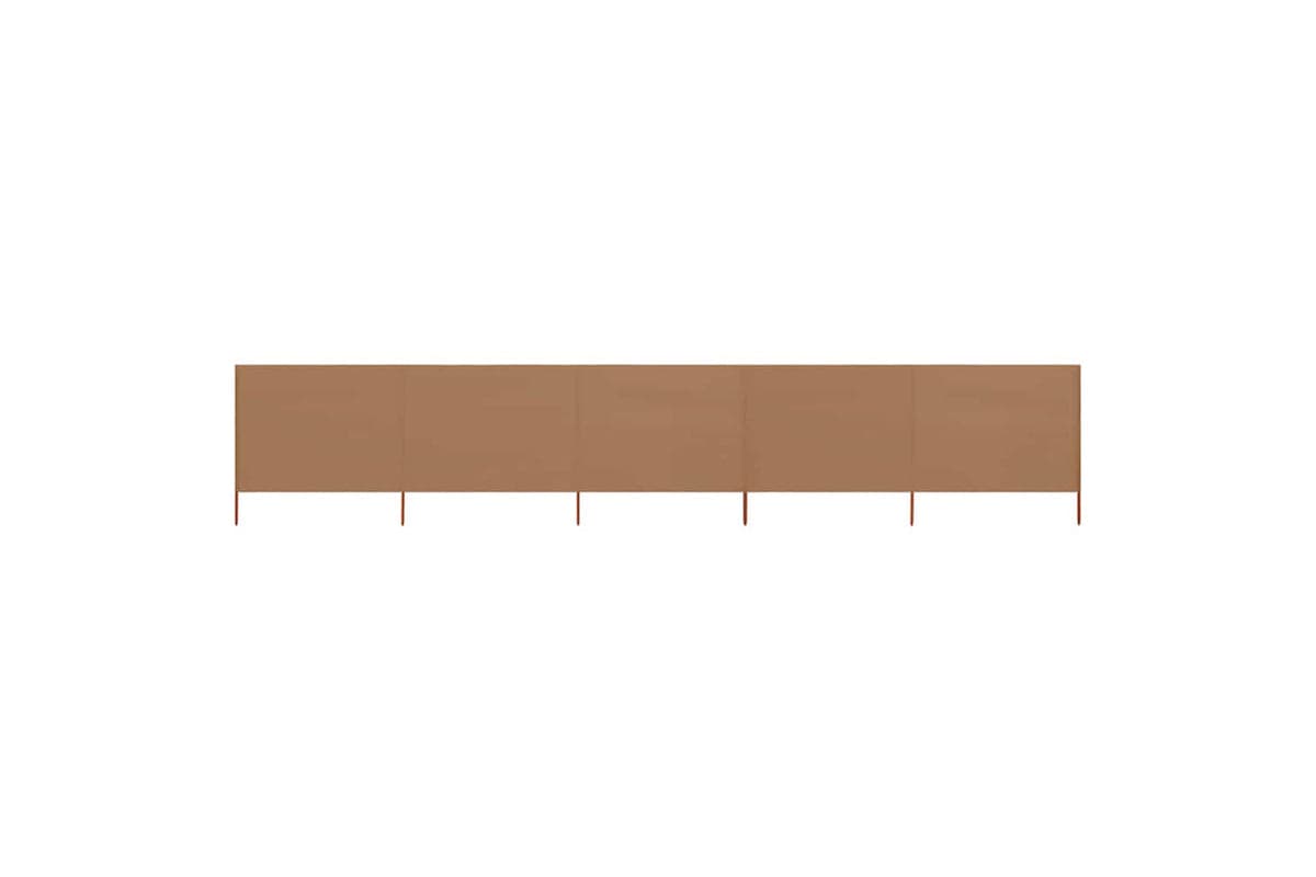 vidaXL 47163 5-panel Wind Screen Fabric 600x120cm Taupe