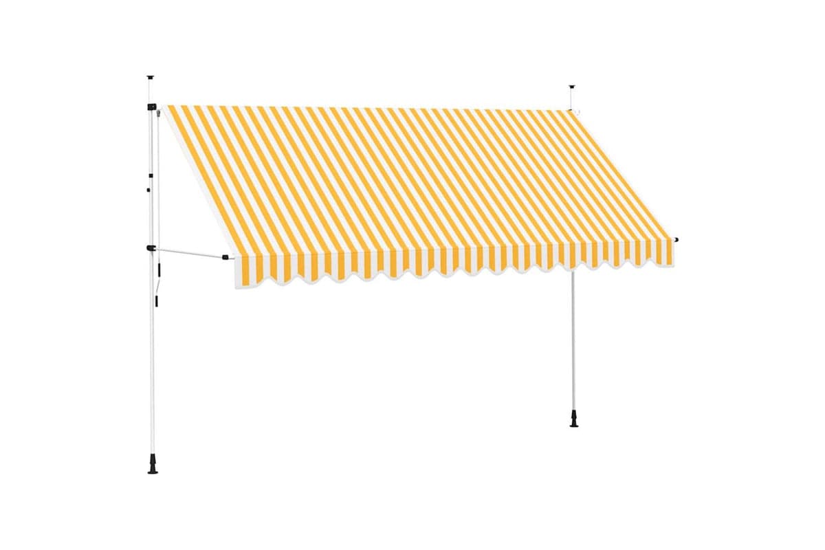 vidaXL 43236 Manual Retractable Awning 400cm Orange And White Stripes