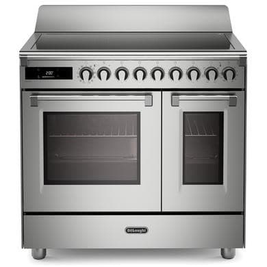 De Longhi 90cm Electric Range Cooker with Warming Zone - Stainless Steel