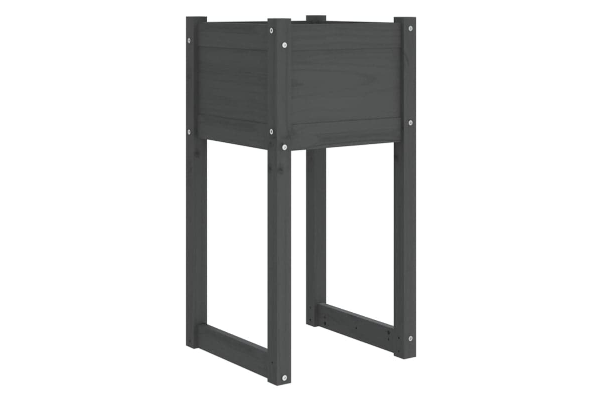 vidaXL 822126 Planter Grey 40x40x81cm Solid Wood Pine